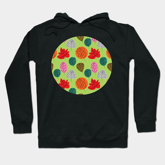 Nordic Leaves Hoodie by The Ministry of Fashion Prints